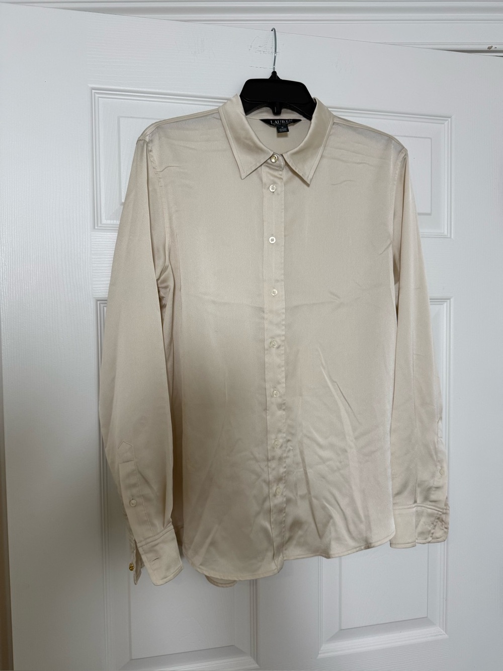 LAUREN RALPH LAUREN CLASSIC FIT SATIN CHARMEUSE SHIRT
MEDIUM - Picture 5 of 8